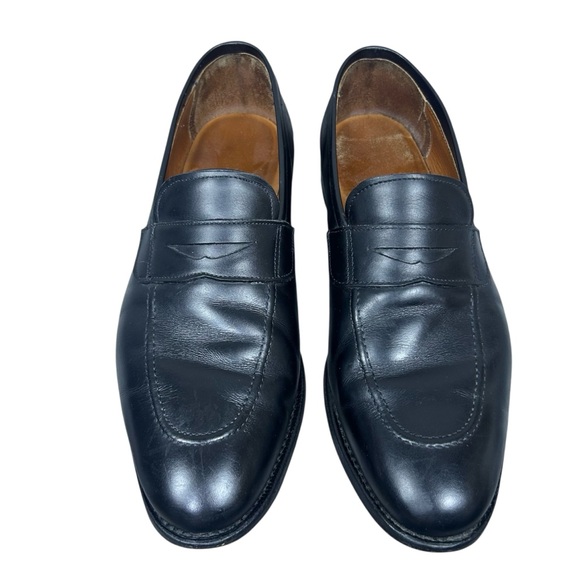 Allen Edmonds Lake Forest Loafers Shoes Black Leather Hand Crafted in USA Sz 12 - Picture 15 of 16